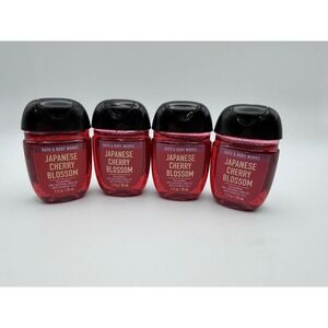 Bath and Body Works Japanese Cherry Blossom Pocketbac Hand Sanitizer‎ Set of 4